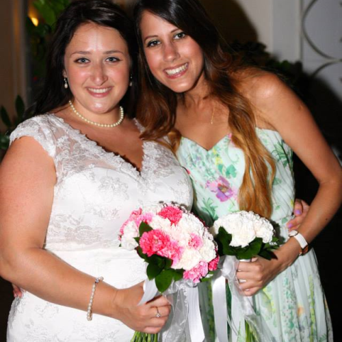 bride with maid of honour