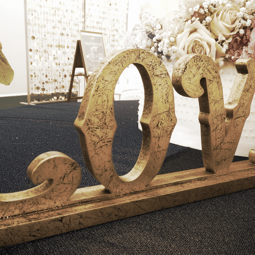 Love sign wedding decor